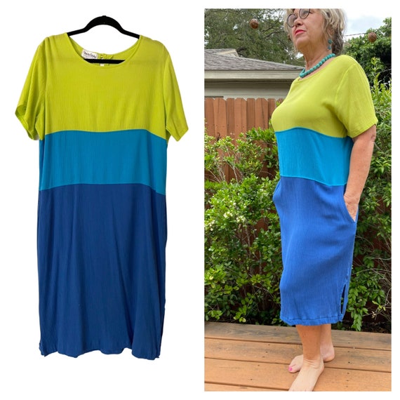 Vintage Diane Von Furstenberg Dress Sheath Colorb… - image 1