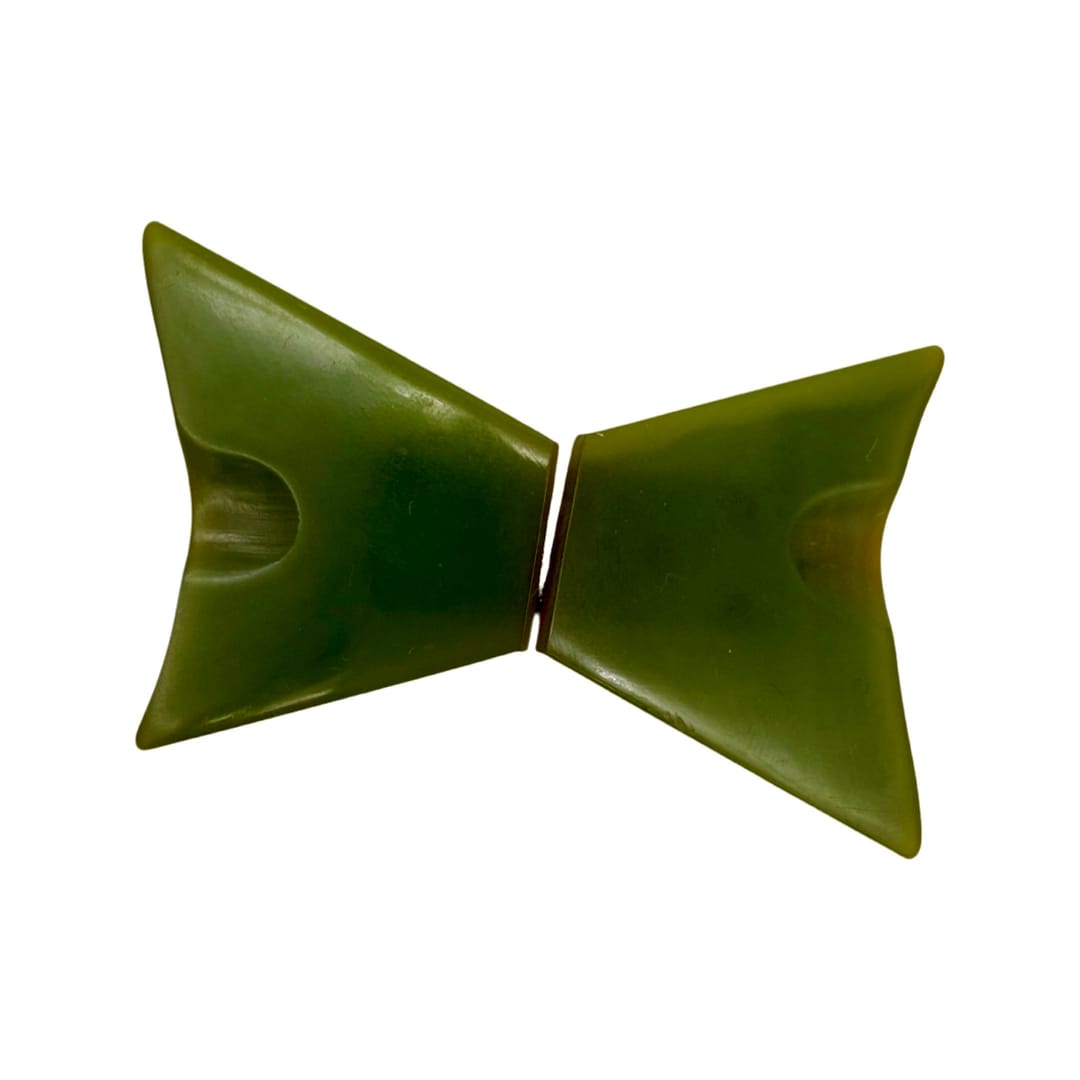 Vintage Green Bakelite Belt Buckle Accent Belt - Etsy display picture 1