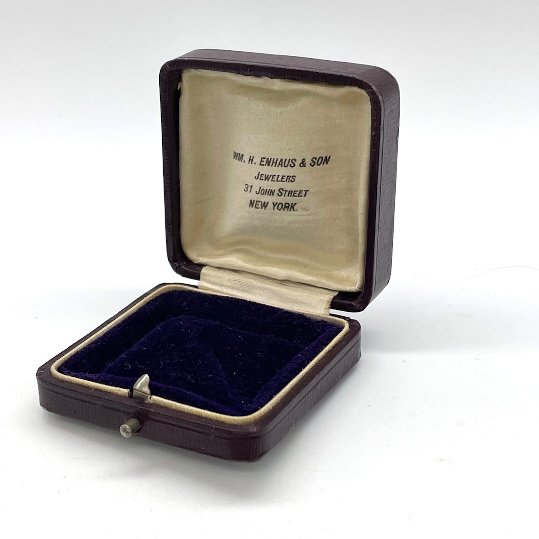 Antique Leather Jewelry Presentation Box for Rings Pins Etsy