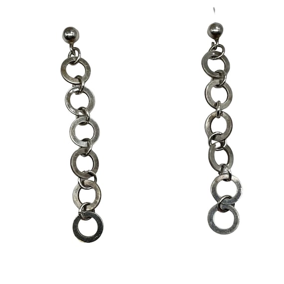 925 Sterling Silver Chain Earrings Vintage y2k