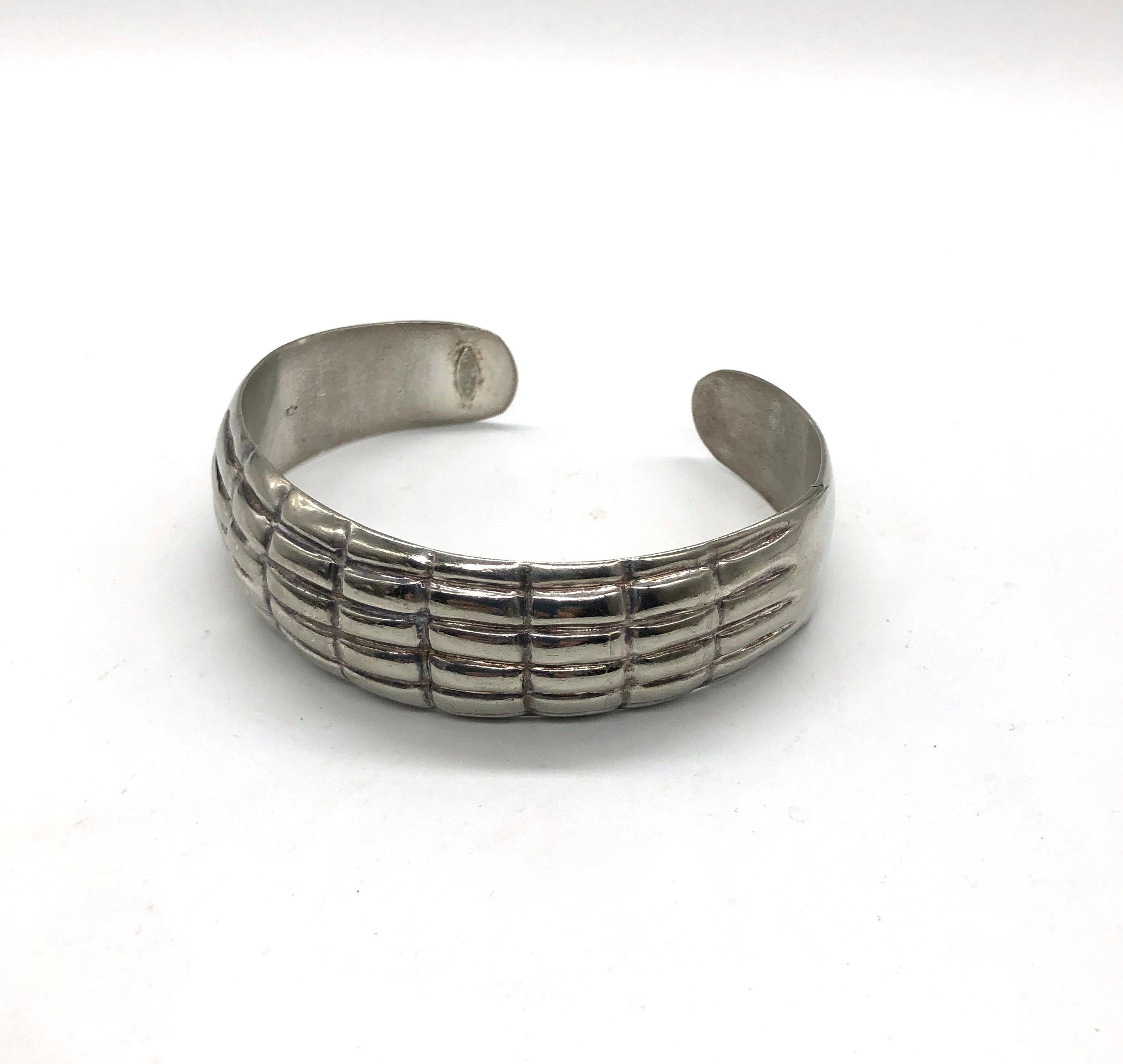 Sterling Silver Chunky Bracelet Cuff Signed Vintage Giesse Spa - Etsy ...