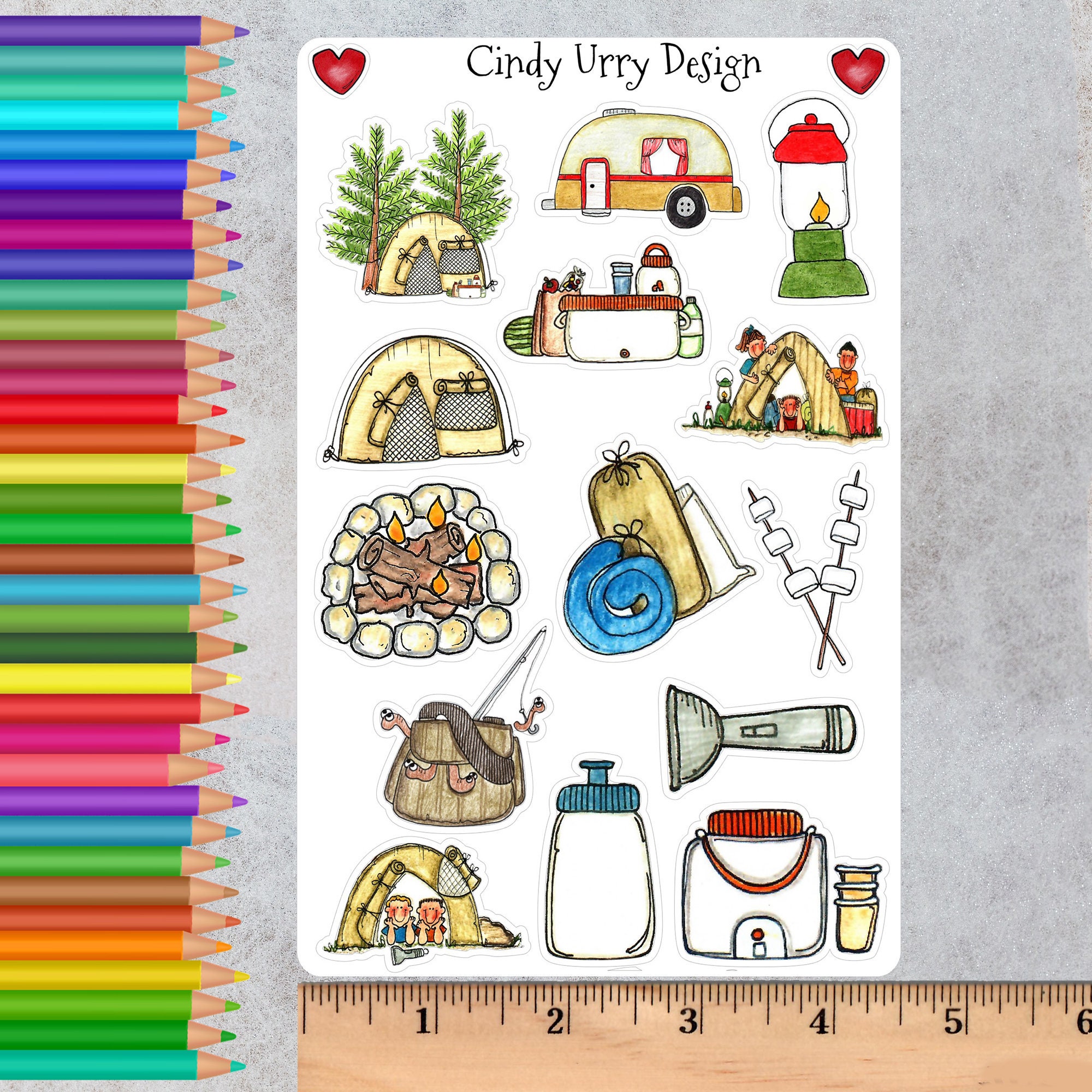 Camp Outdoor Planner Decor Stickers 1 5 Sticker to Etsy Camp Outdoor Planner Decor Stickers 1 5 Sticker to Etsy