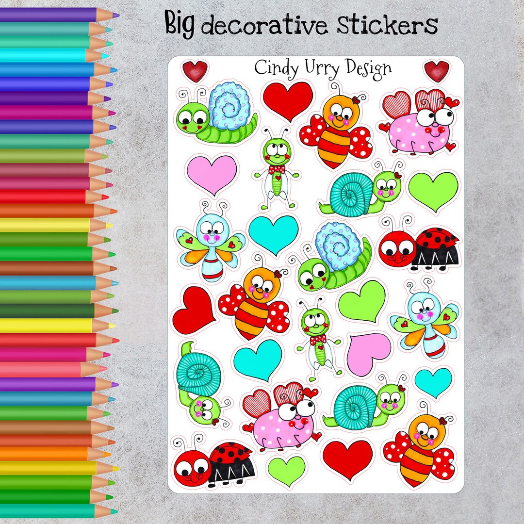 Bugs of Luv Decor Sticker. Bigger Sticker to Compliment Smaller Set ...