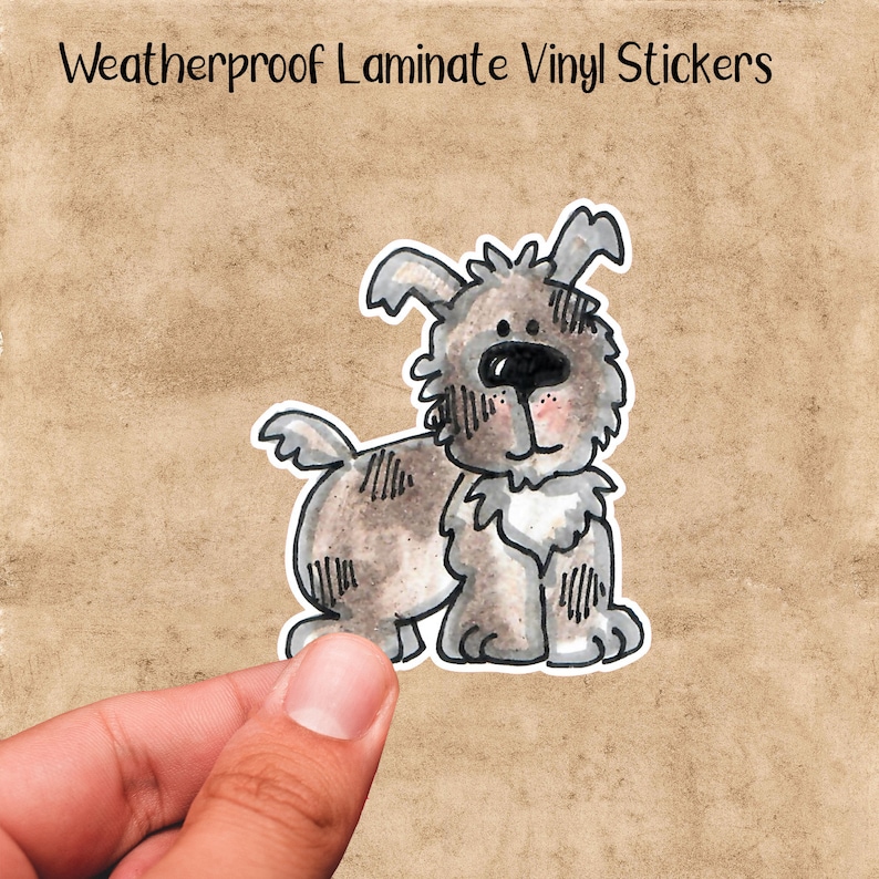 Dog Vinyl Sticker, Weatherproof Laptop Decal - Etsy