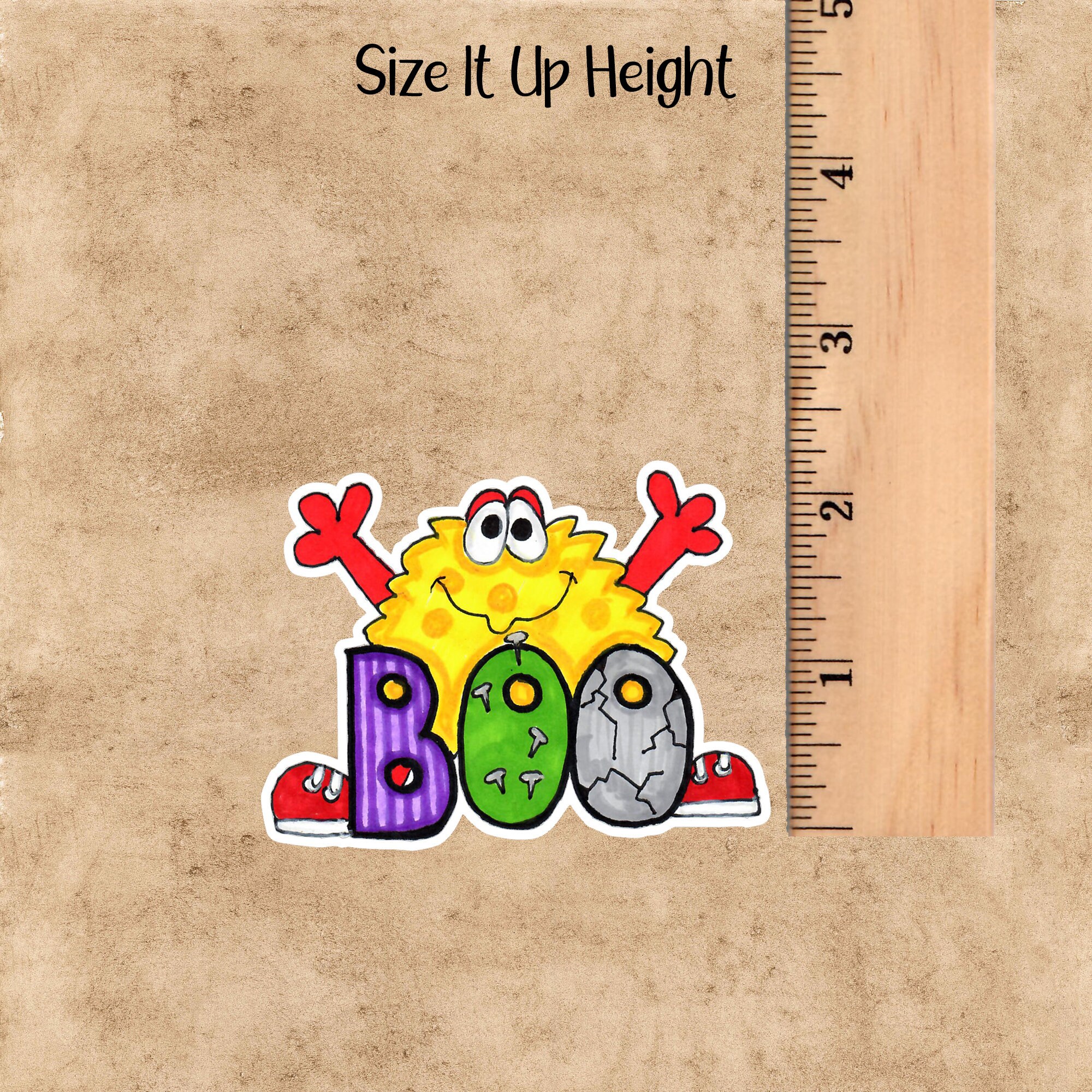 Monster Boo Vinyl Sticker - Weatherproof Laminated Decal - Etsy