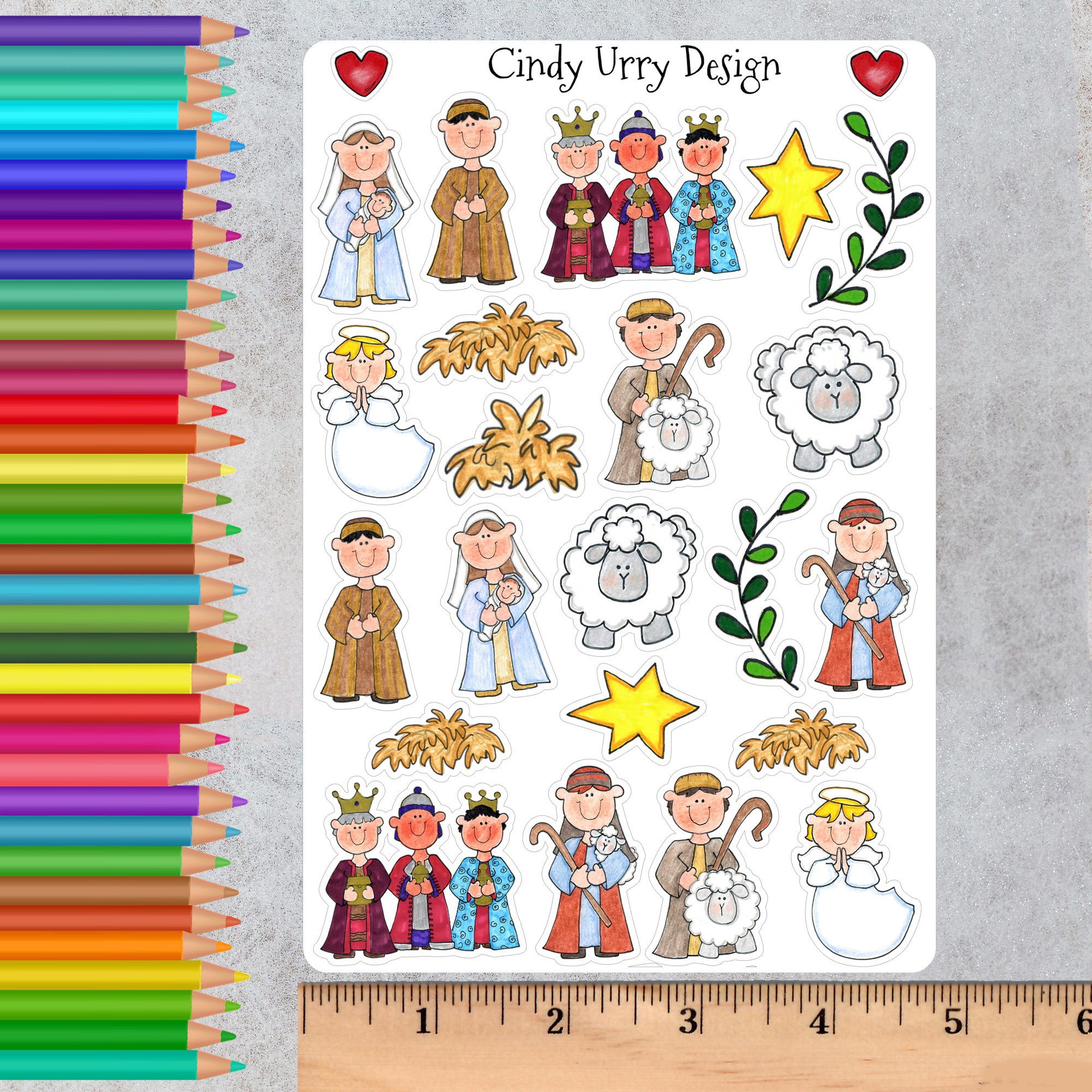 New Nativity Winter Decor Sticker. Bigger Sticker to - Etsy