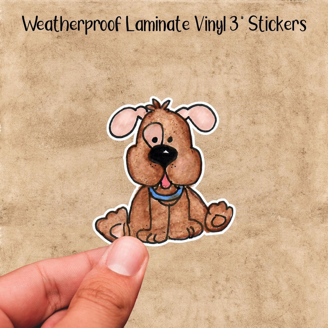 Dog Vinyl Sticker – Weatherproof Car Laptop Decal - Etsy