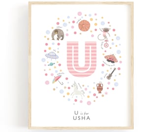 Alphabets And Nursery Art Personalised Made Par Paperpaintpixels