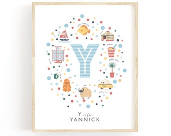 Alphabets And Nursery Art Personalised Made Par Paperpaintpixels