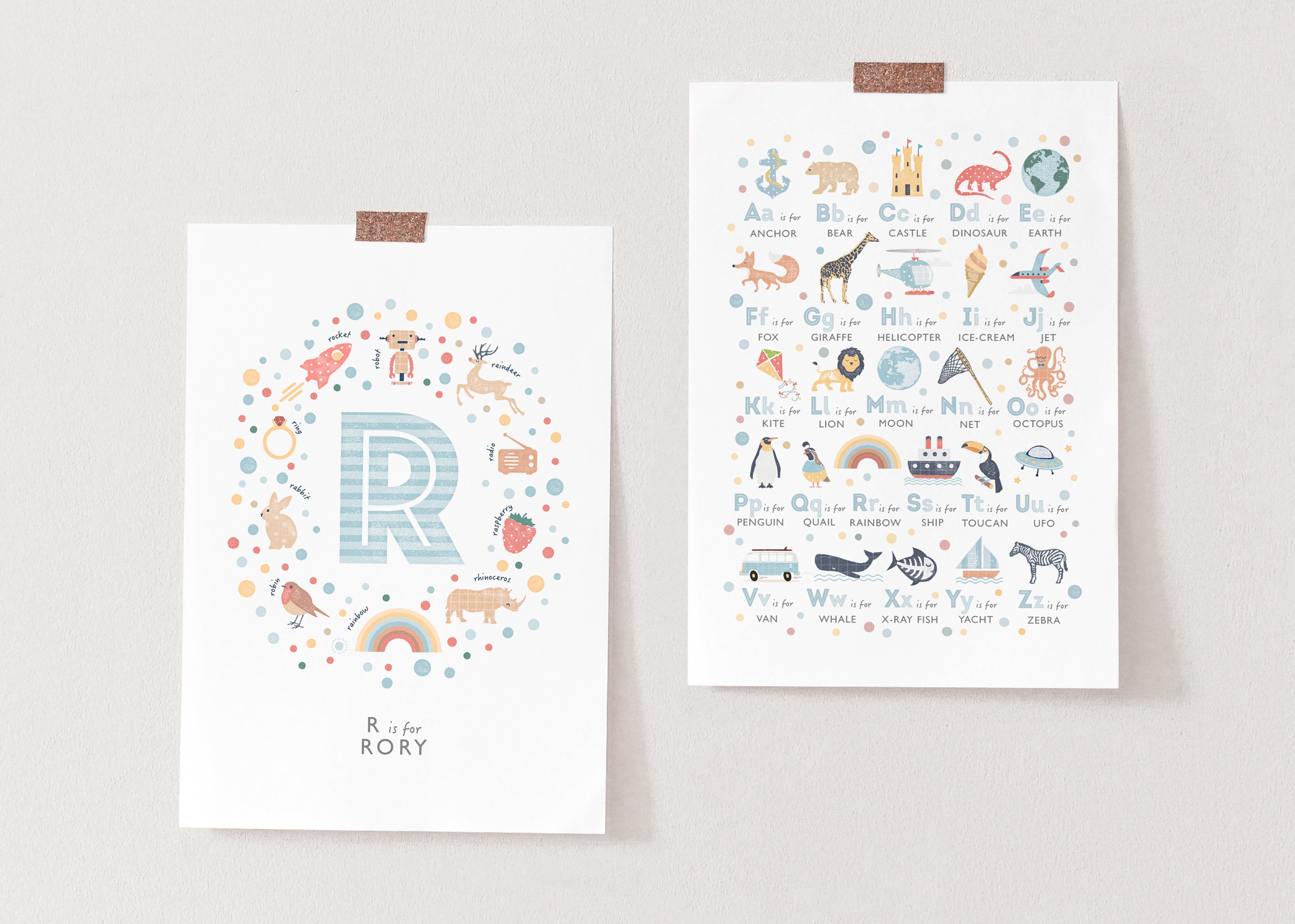Letter R Boy Letter R Nursery Print, Personalised Boy Name Art - Etsy
