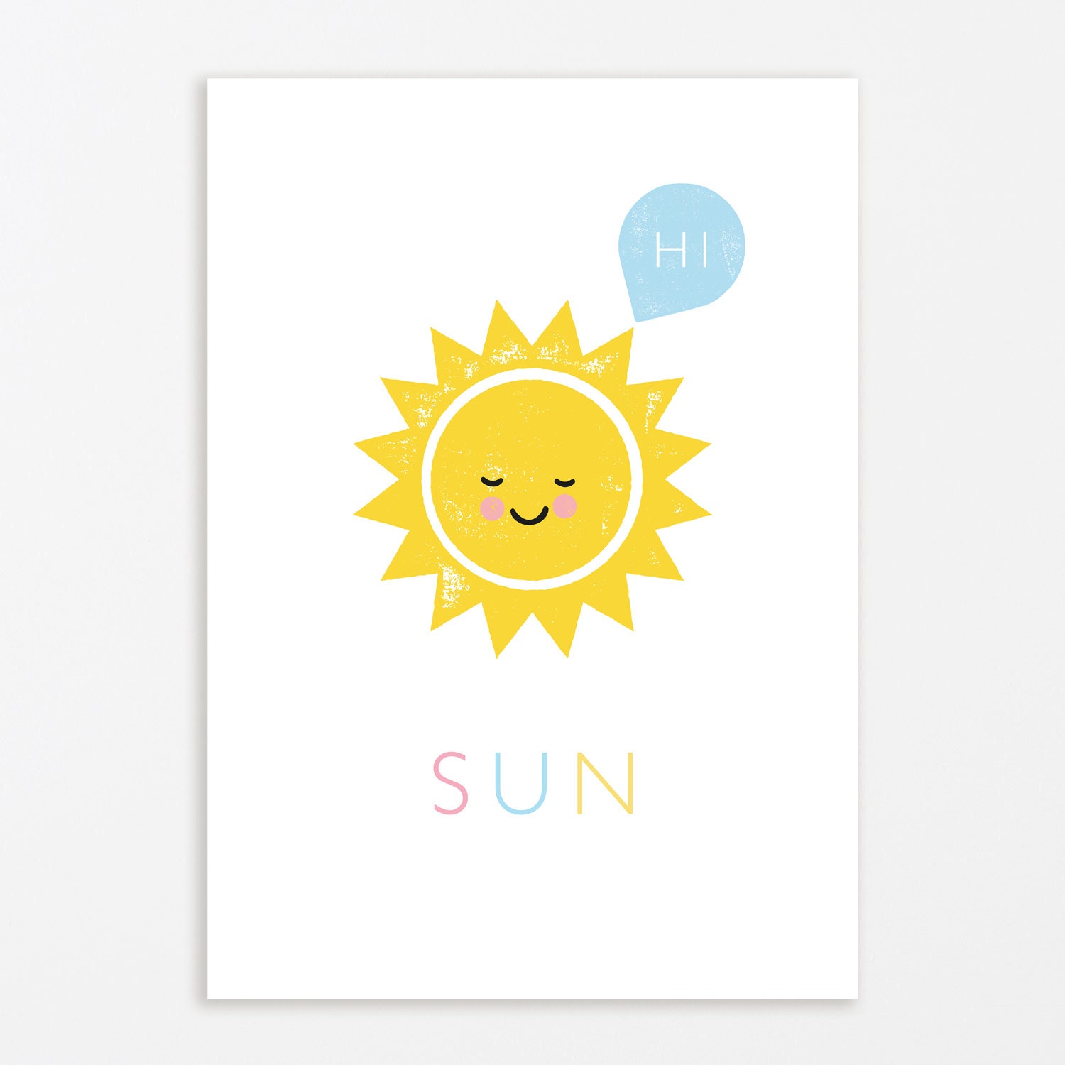 Sun Nursery Art Personalised Nursery Decor Sun Wall Art Etsy
