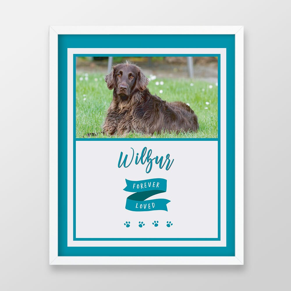 Pet Memorial Wall Art Dog Memorial Print Forever Loved | Etsy