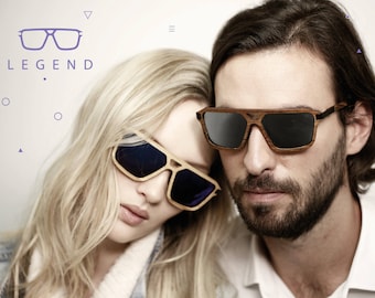 Wooden sunglasses, Valentines Gift, handmade eyewear, polarized sunglasses, Fathers Day, Unique sunglasses, Ecofriendly sunglasses, LEGEND