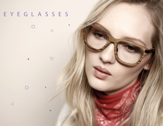 Wooden eyeglasses. Valentines Gift,  Handmade glasses. fashionable eyeglasses, handmade eyewear, Unique eyeglasses, Eco friendly, CLEAR