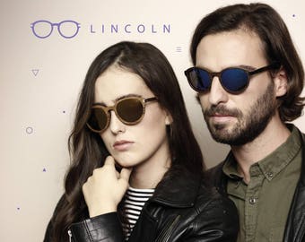 Wooden sunglasses, Valentines Gift, handmade eyewear, polarized sunglasses, Fathers Day, Unique sunglasses, Eco friendly sunglasses, LINCOLN