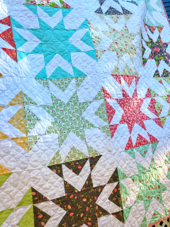 Bursting Stars Quilt Pattern Etsy