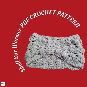 PDF Crochet Pattern: A Shell Ear Warmer