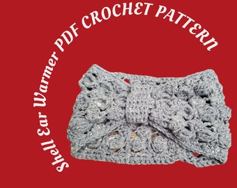 PDF Crochet Pattern: A Shell Ear Warmer