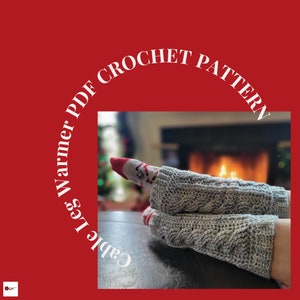 Cabled Leg Warmer PDF Crochet Pattern Digital Download