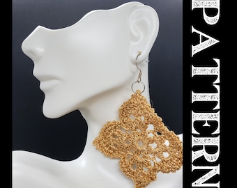 Shimmery Crochet Earrings (PDF crochet pattern for download)