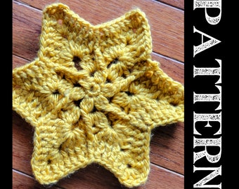 6-Point Star Crochet Pattern PDF Digital Download