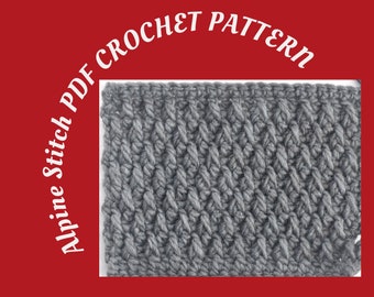Alpine Stitch Crochet Pattern Digital Download