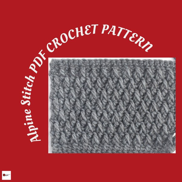 Alpine Stitch Crochet Pattern Digital Download