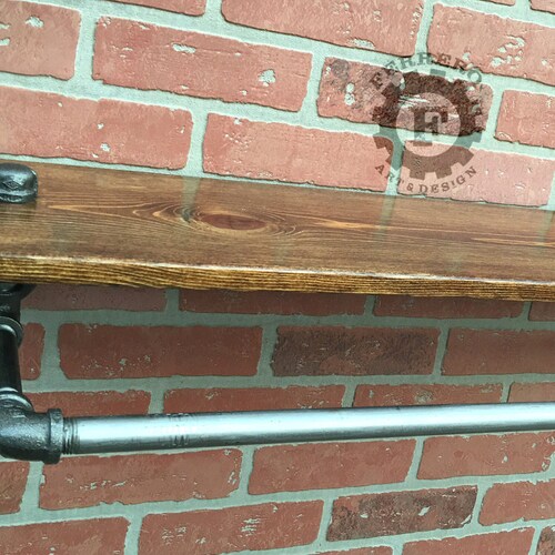 Industrial rack pipe - pipe rack shops - industrial shelf - industrial shelving - shelves - wood pipe - pipe #1977