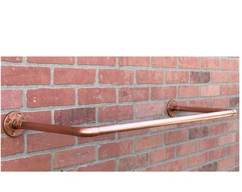 pipe rack, copper, Clothing Rack, clothing rack, Garment Rack,Industrial decor, Pipe Rack, pipes, metal 35", ,