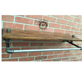 industrial rack pipe - pipe rack - industrial shelf - industrial shelving - shelves - wood pipe - pipe #1977
