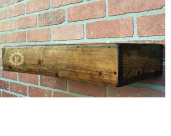 Wood Floating Shelves 16-inches Deep Rustic Shelf Etsy