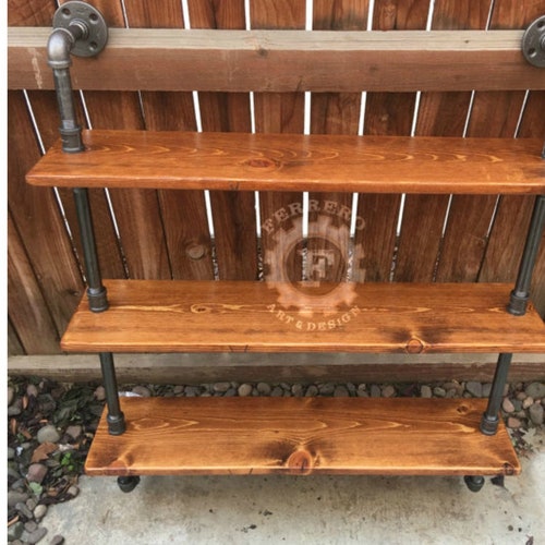 Industrial Shelf Pipe Shelf Shelves Rustic Kitchen Bathroom Etsy