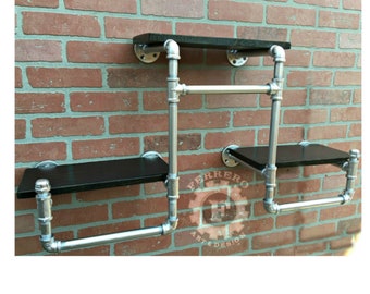 pipe rack,  industrial racks shelf , pipes clothing rack shelves, clothes hanger, clothes rack, closet shelf, shelving, organizer . #77