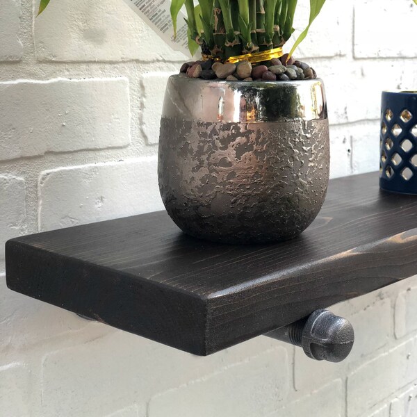 Floating Shelf, industrial shelves, Floating Shelf,  Storage Shelf, Wood Shelf, Rustic Shelf ,Pipe Shelf, Shelf, lenght 12"- 36" listing#9