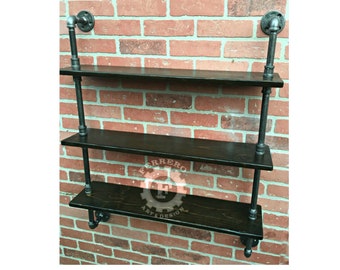 pipe shelf, wall shelves, industrial shelves, industrial shelf, pipe shelving , wall shelf, tiers, steampunk decor, tiered, ,