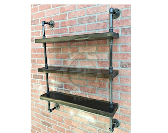 pipe shelf, Steampunk Shelf, Industrial shelves,  industrial shelf, pipe shelf,, pipe shelving, rustic shelf, rustic decor, ,