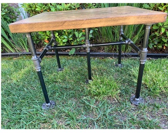 Table for fish tank, Water tank , industrial table,pipe and wood, industrial decor nightstand for heavy items, stand art, reclaimed look