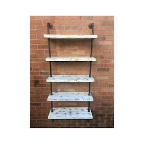 industrial shelf - industrial pipe - wood pipes - shelving - shelves - metal - floating #..#1977