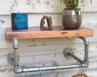 clothing rack shelf industrial pipe
