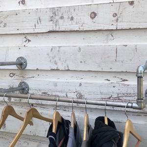 35&quot; pipe rack, industrial rack,  garment rack, clothes hanger, clothing rack, galvanizedd pipes rack,   Ferrero Art
