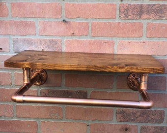 copper rack, Industrial Shelf, copper shelf, clothing rack, clothing pipe shelving, copper, entry  hall, garment rack, ,