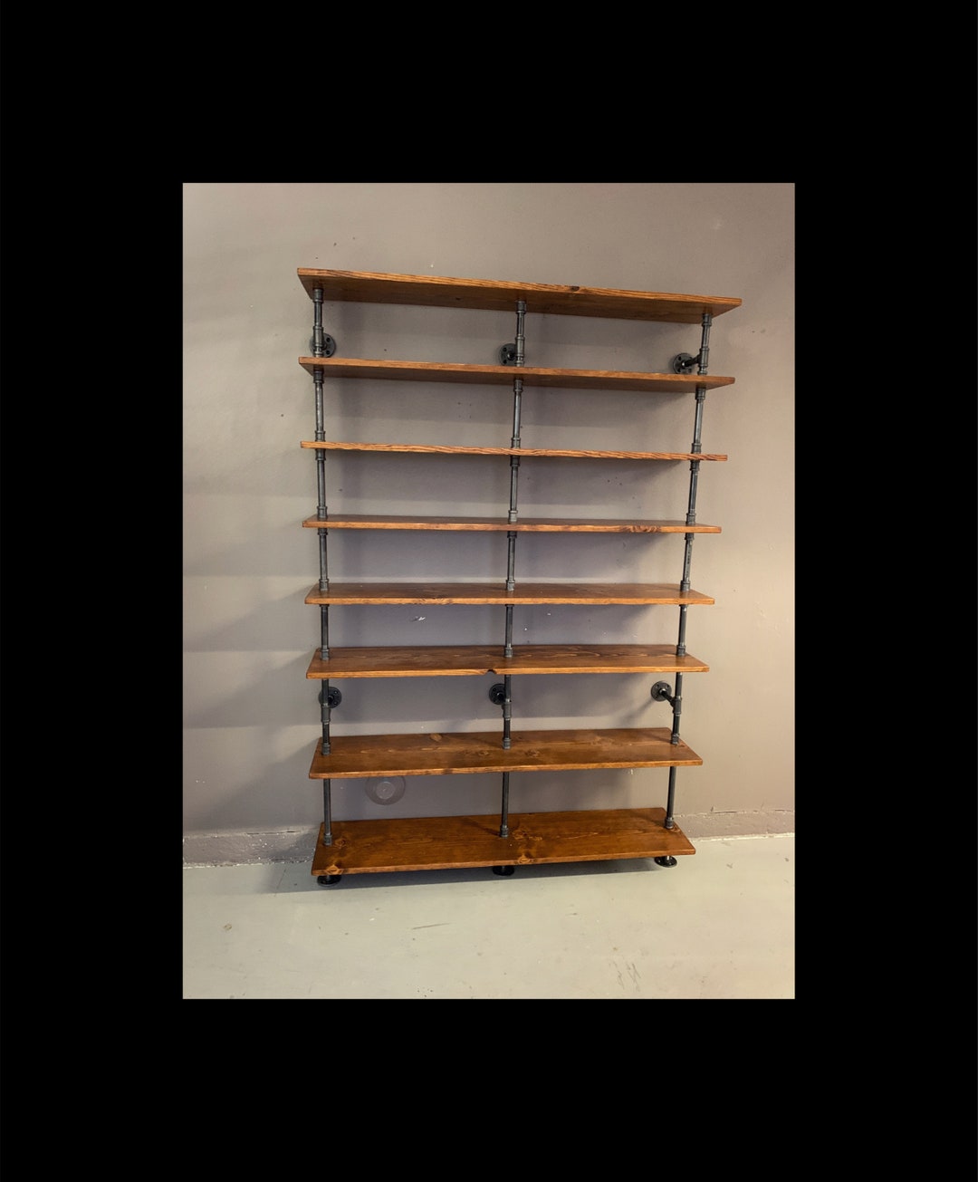 Reclaimed Look, Wood Pipe Shelving Unit, Shelves Wall, Shelf for Books Decor Industrial Styles
