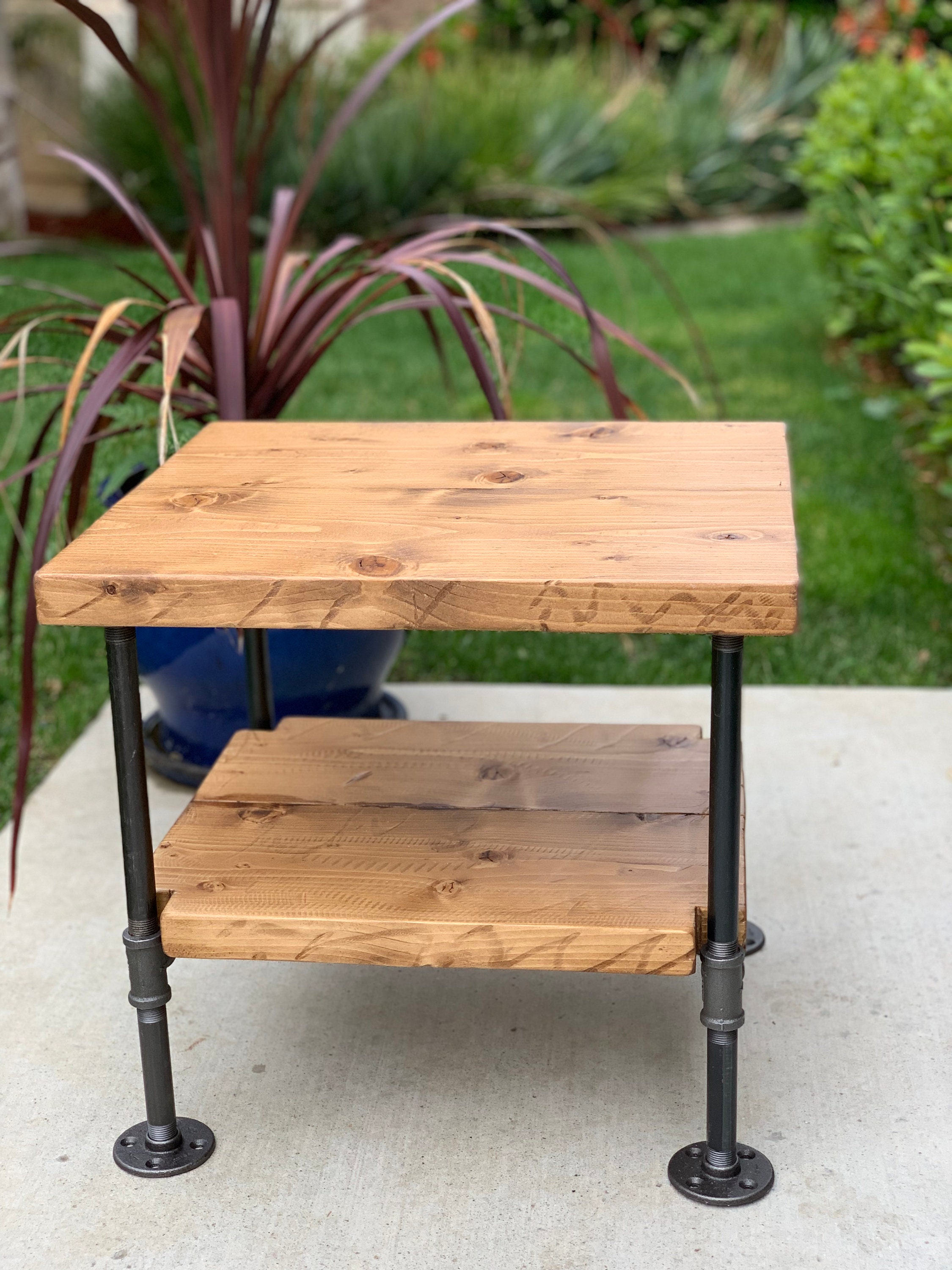 Industrial pipe nightstand deals