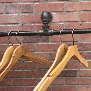 ships 1-2 days - Pipe clothes rack - clothing rack - industrial - pipes - wall - rack - hanging - steampunk
