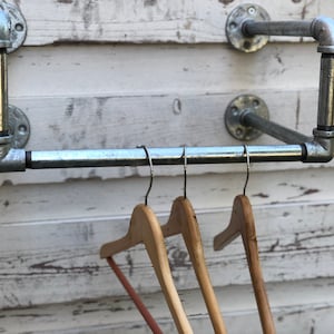 pipe rack, industrial rack,  garment rack, clothes hanger, clothing rack, galvanizedd pipes rack,  19&quot;