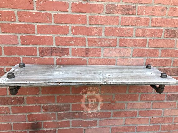 Pipe Shelf Laundry Shelf Wall Shelf Shabby Chic Decor Etsy