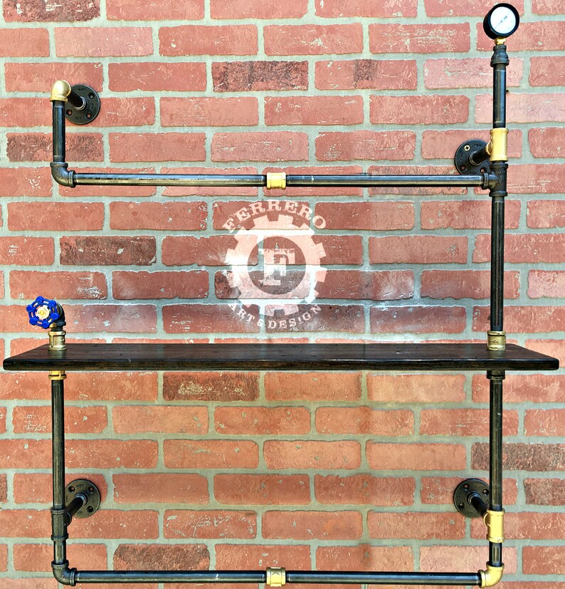 Pipe Shelf Unique Wall Decor Industrial Decor Pipe Shelf Etsy UK