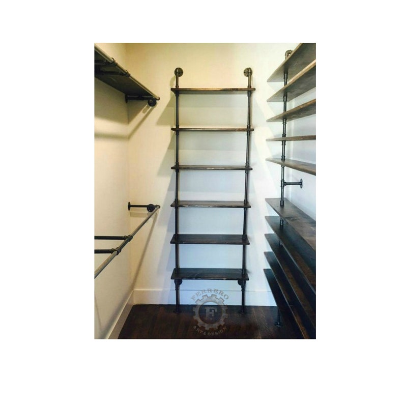 industrial pipe Shelf, Industrial Shelf, Store Shelf, Book Shelf, Steampunk Decor, Industrial Decor, Closet Organizer, Store Decor image 1