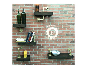 Industrial shelves,pipe Shelf, industrial shelf, pipe shelf,steampunk furniture, pipe shelving, rustic shelf, shelving, ,