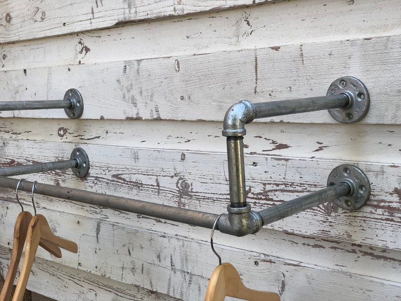 Industrial Galvanizedd Pipe Clothes Hanger for Closet Etsy
